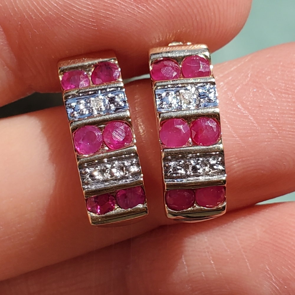Ruby Earrings 10k